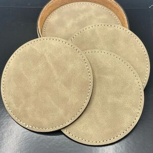 Faux Leather set of 6 Coasters